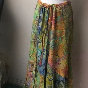 Tropical fashions handmade original swirl cut skirt